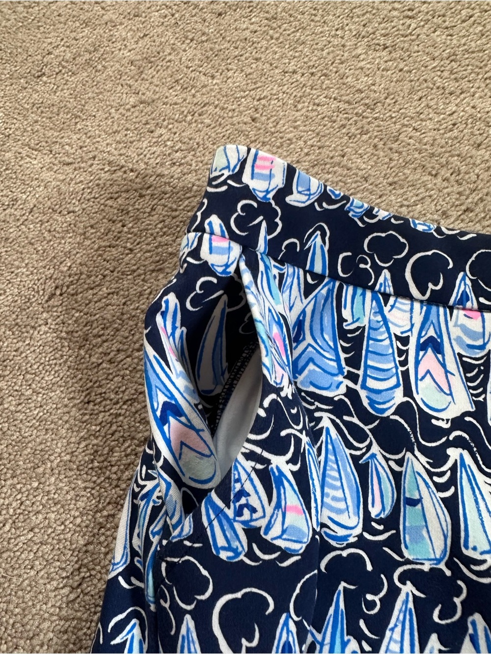 Lilly Pulitzer Colette Knit Skort Low Tide Navy Sails & Stripes Size 10 - Picture 6 of 12